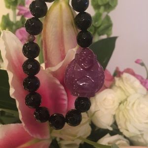 Buddha Bracelet Black & Purple